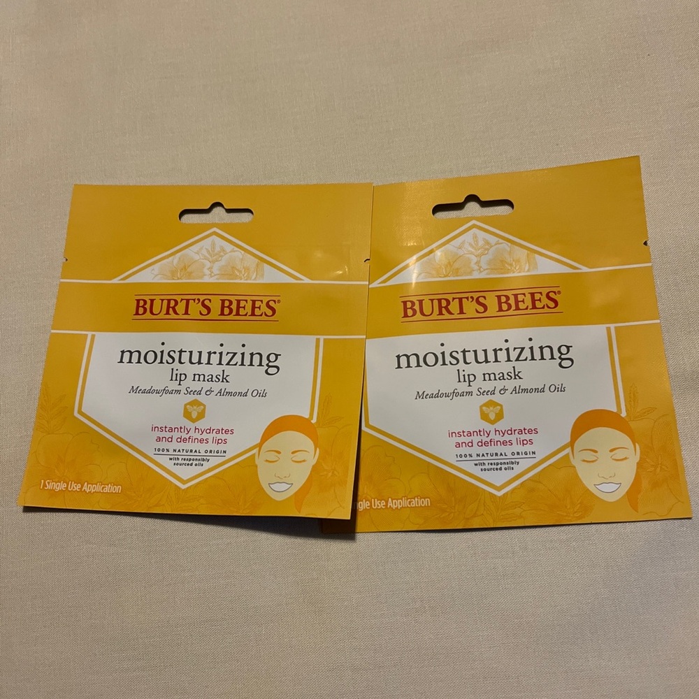 Burts Bees Moisturizing Lip Mask - Meadowfoam Seed & Almond Oils  ~ 2pk.